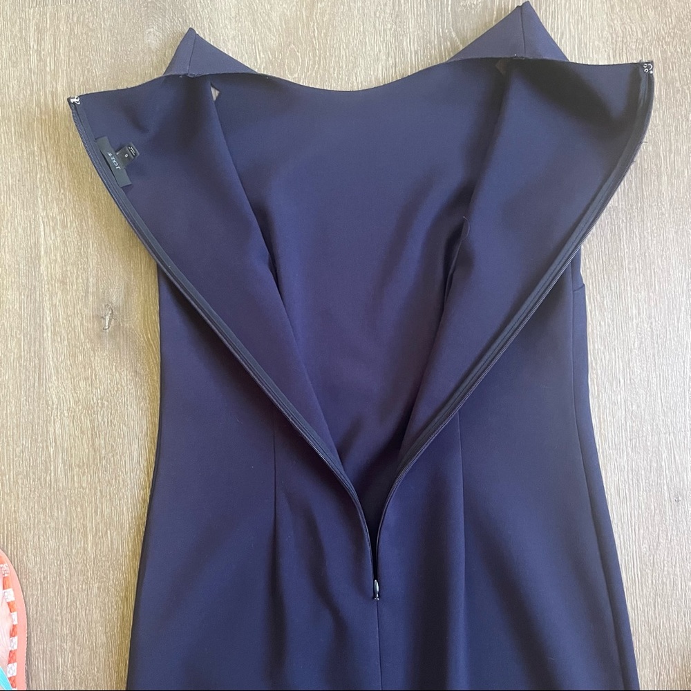 J.crew navy blue scallop shift dress - Picture 9 of 10